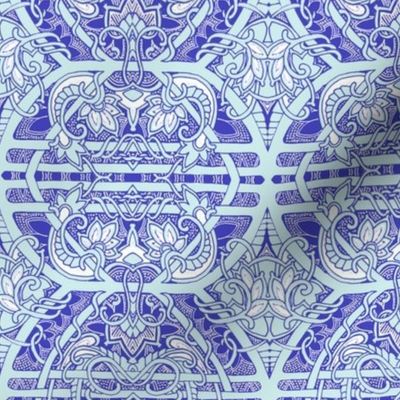 Delft Blue Tendril Tiles