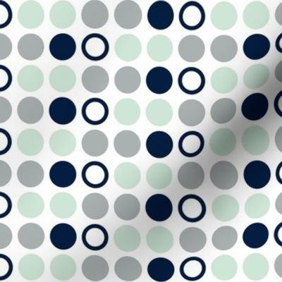 Polka Dots // Northern Lights - grey/mint/navy