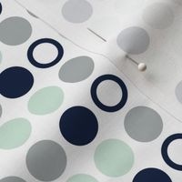 Polka Dots // Northern Lights - grey/mint/navy