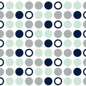 Polka Dots // Northern Lights - grey/mint/navy