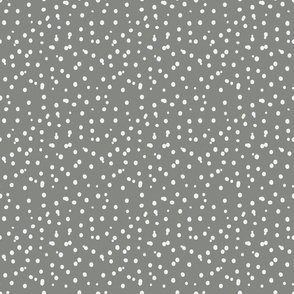 Messy Polka Dots in Pewter | 6" Repeat