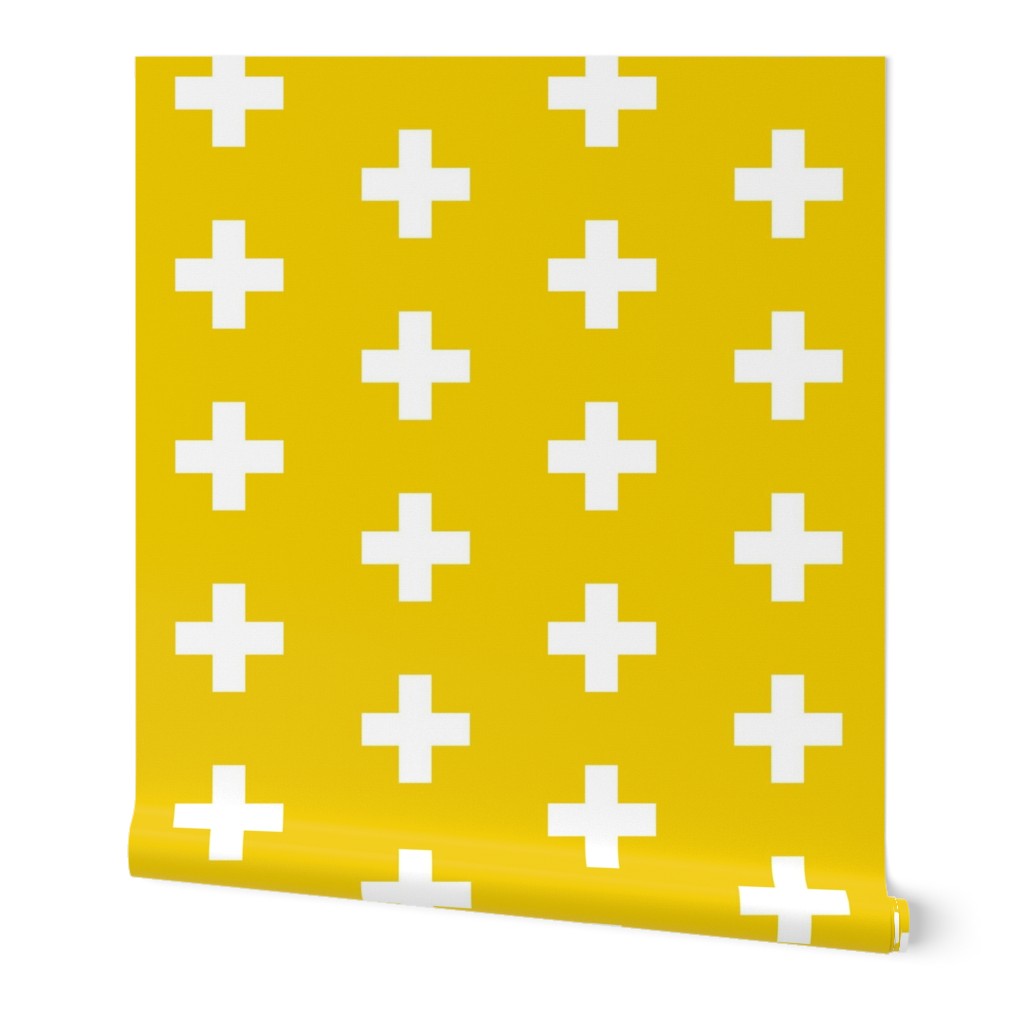 Golden Yellow Crosses - Yellow Plus Signs