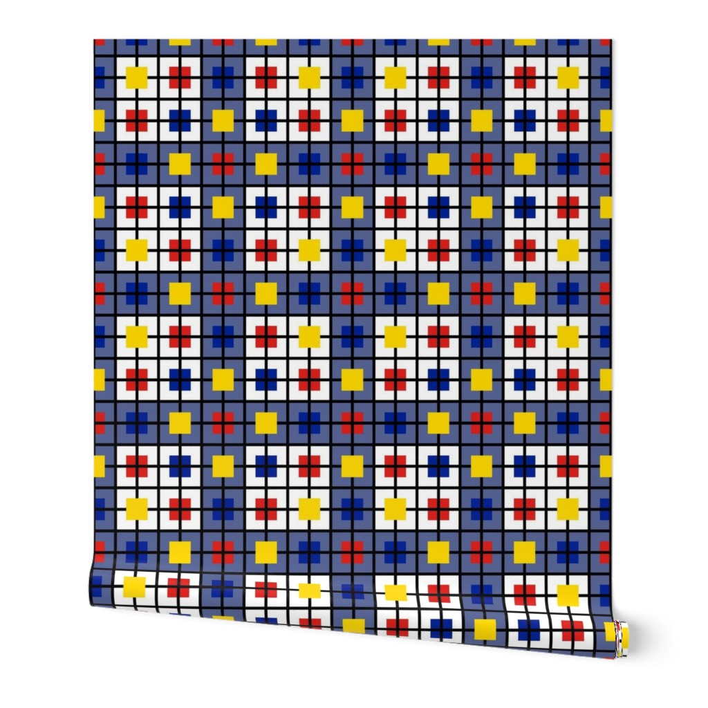 A windowpane plaid for those who like Mondrian by Su_G_©SuSchaefer