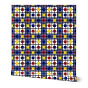 A windowpane plaid for those who like Mondrian by Su_G_©SuSchaefer