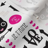 Paris mon amour cute eiffel tower kitten and love icons for valentines day