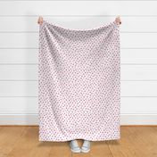 Abstract scandinavian style pastel pink hearts love print for Valentine