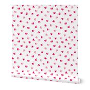 Abstract scandinavian style pastel pink hearts love print for Valentine