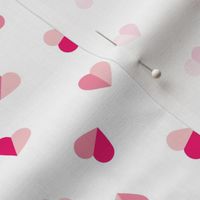 Abstract scandinavian style pastel pink hearts love print for Valentine