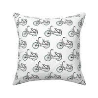 Dutch Amsterdam hipster bike illustration scandinavian themed pattern