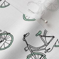 Dutch Amsterdam hipster bike illustration scandinavian themed pattern