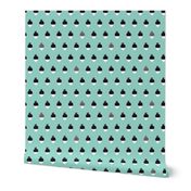 Scandinavian pastel nuts woodland theme in mint and black
