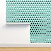 Scandinavian pastel nuts woodland theme in mint and black