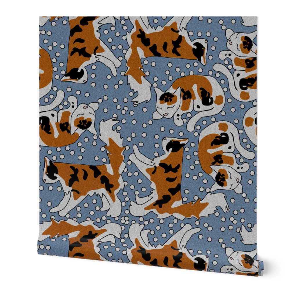 Dark Calico Cats and Dots