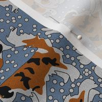 Dark Calico Cats and Dots