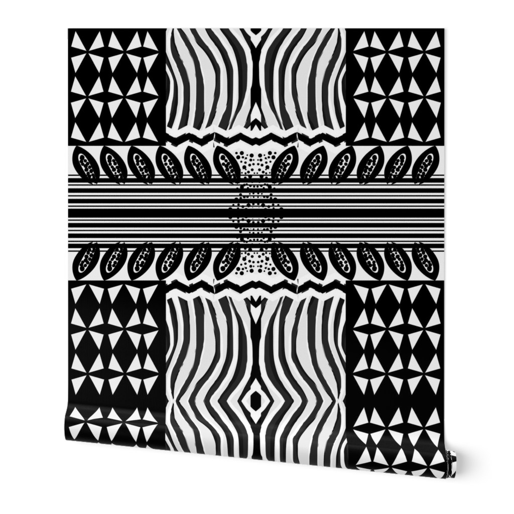 Black and White African-Inspired Patt