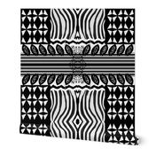 Black and White African-Inspired Patt