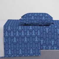 Rocket Science Damask (Navy Rotated)