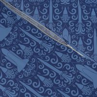 Rocket Science Damask (Navy Rotated)