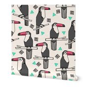 toucan // toucans bird birds tropical palm print cute palms