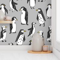 Huddle of Penguins - Slate (Tiny Version) by Andrea Lauren