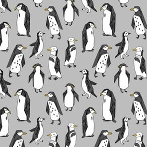 Huddle of Penguins - Slate (Tiny Version) by Andrea Lauren