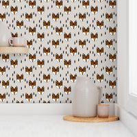 fox // geometric fox head kids nursery baby foxes woodland animal grey boys gender neutral kids design