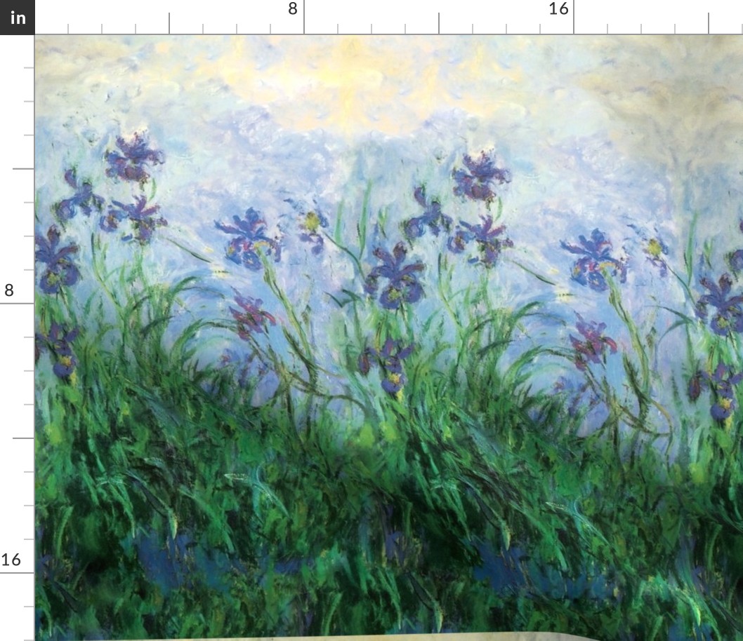 Monet: Irises, width repeat