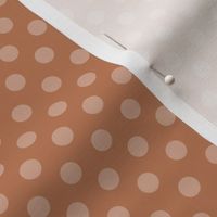 Mushroom Madness Polka Dots in Burnt Orange