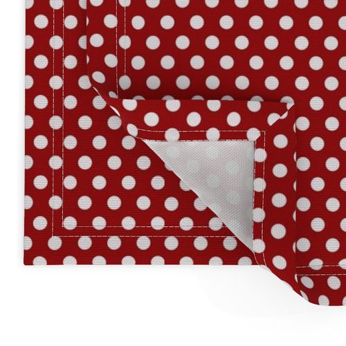 Mushroom Madness Polka Dots White on Red