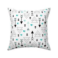 Geometric arrow and heart love illustration indian theme illustration print