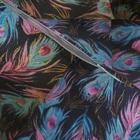 Peacock Glitter Fabric
