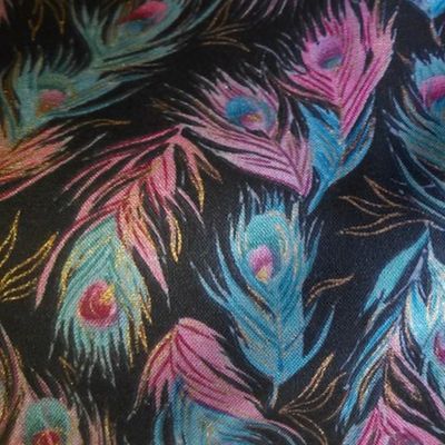 Peacock Glitter Fabric