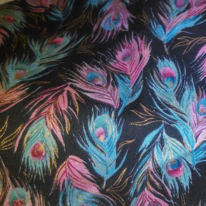 Peacock Glitter Fabric