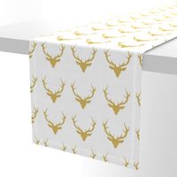 Deer in Gold on White