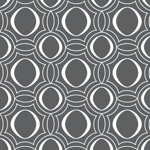 Parasol - Modern Geometric Charcoal  Grey