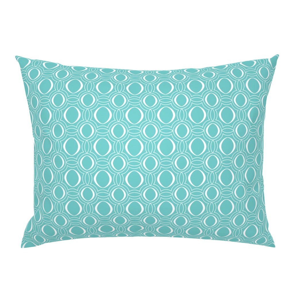 Parasol - Modern Geometric Aqua Turquoise