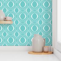 Parasol - Modern Geometric Aqua Turquoise