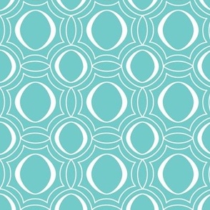 Parasol - Modern Geometric Aqua Turquoise