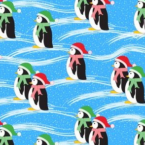 Merry Penguins (blue)