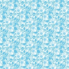 Ice Cubes - turquoise blue - tiny scale 