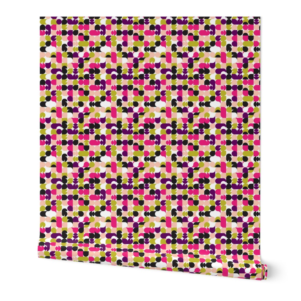 Colorful summer geometric abstract bubble pattern print