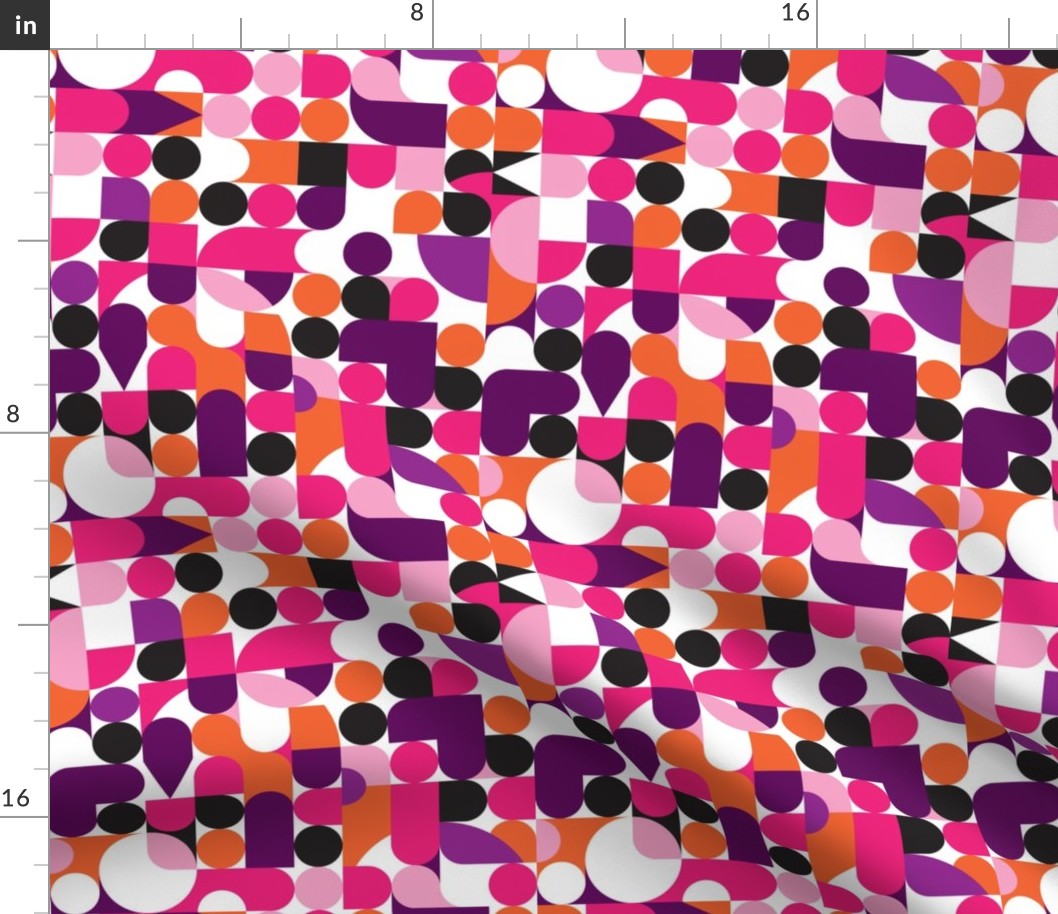 Colorful summer geometric abstract bubble pattern print