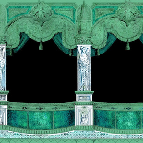 Box Seats ~ Verdigris ~ Large