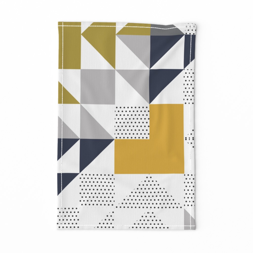 puzzle wholecloth // charcoal polka dots