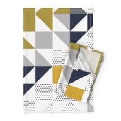 puzzle wholecloth // charcoal polka dots