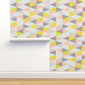 triangle quilt cloth - pastel/purple/stripe