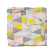 triangle quilt cloth - pastel/purple/stripe