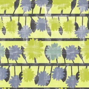 Acid Green Flower Stripe