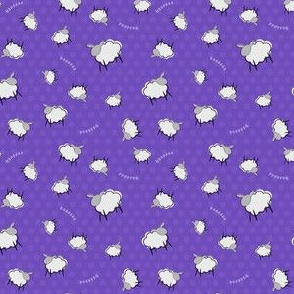 Purple Sheep Ditsy Print 
