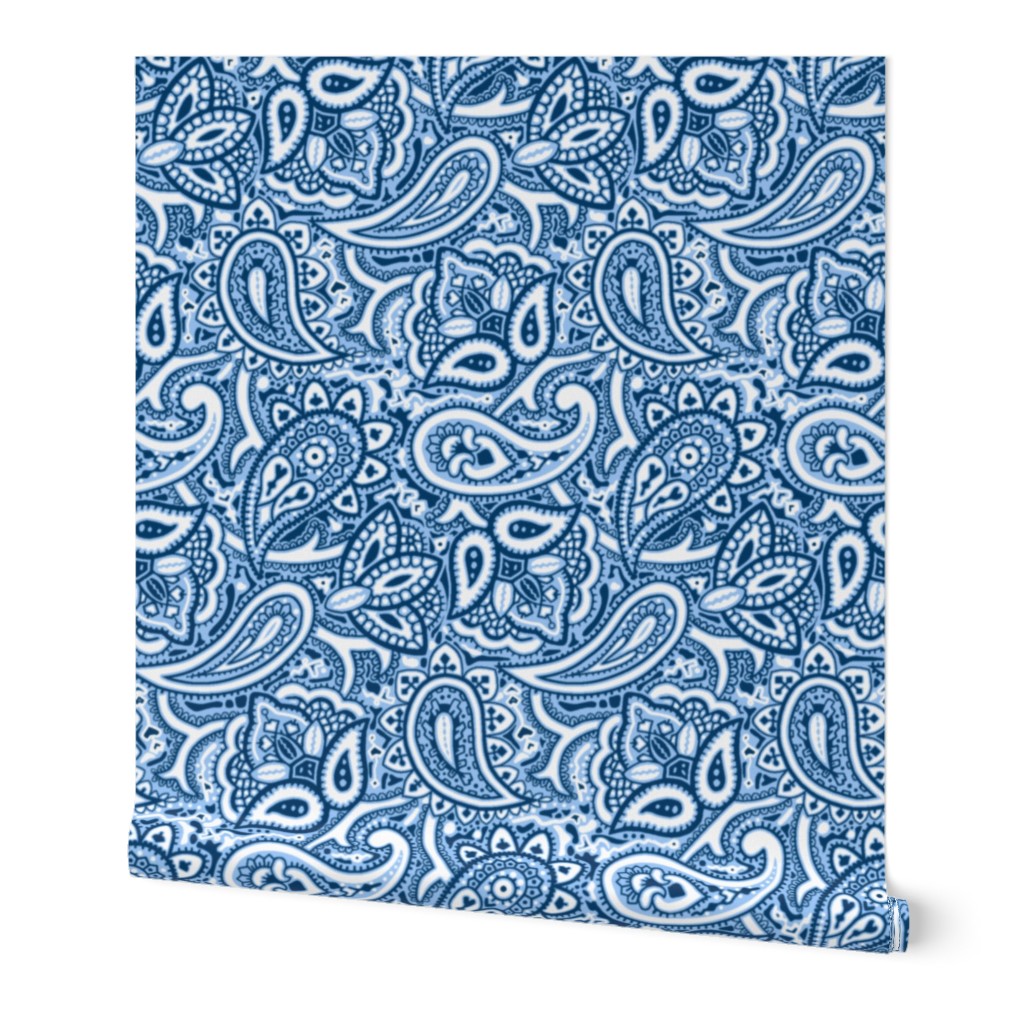 Persnickety Paisley ~ Jasperware, Lonely Angel Blue and White